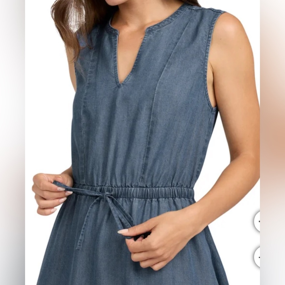 Lands End Sleeveless Ruffle Tiered Dress - Picture 3 of 10